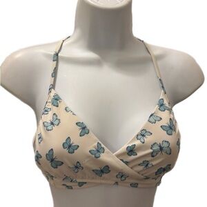 PINK Victoria's Secret Butterfly Print Bikini Top